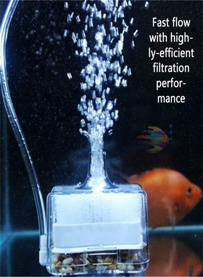 فلتر إسفنجي حيوي صغير من VAYINATO® لأحواض السمك الصغيرة والأوعية | لون عشوائي شفاف أو أزرق | ترشيح لطيف لأسماك البيتا والروبيان وصغار الأسماك (مضخة الهواء غير متضمنة) من Petzlifeworld - Image 2